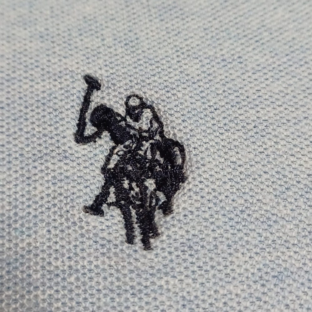 US Polo Assn Mens Ultimate Pique‎ Polo Shirt Light Blue Heather Size M 11879929 - Picture 11 of 12